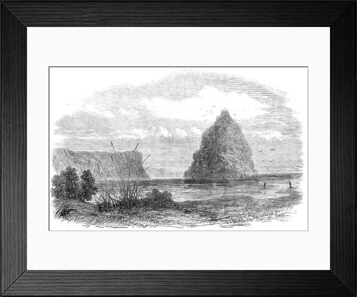 Framed Print : An Exploring Party on the West Coast of New Zealand: mouth of the Wanganui River, 1865. Creator: Unknown Framed Print : An Exploring Party on the West Coast of New Zealand: mouth of the Wanganui River, 1865. Creator: Unknown