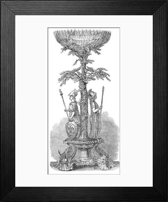 Framed Print : Testimonial to a French admiral for assisting the crew of the Bombay, 1865. Creator: Unknown Framed Print : Testimonial to a French admiral for assisting the crew of the Bombay, 1865. Creator: Unknown