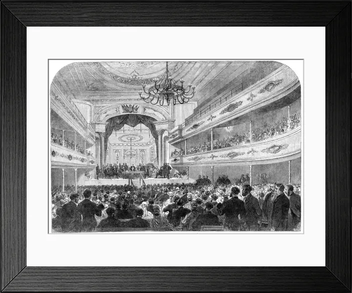 Framed Print : Lord Brougham opening the Social Science Congress at Sheffield, 1865. Creator: Unknown Framed Print : Lord Brougham opening the Social Science Congress at Sheffield, 1865. Creator: Unknown