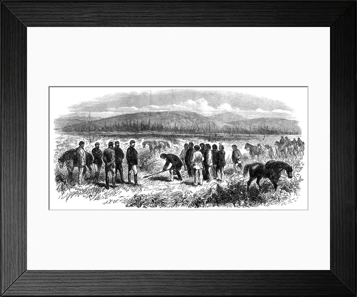 Framed Print : Surrender of the New Zealand Chief, William Thompson, to Brigadier-General Carey, 1865. Creator: Unknown Framed Print : Surrender of the New Zealand Chief, William Thompson, to Brigadier-General Carey, 1865. Creator: Unknown
