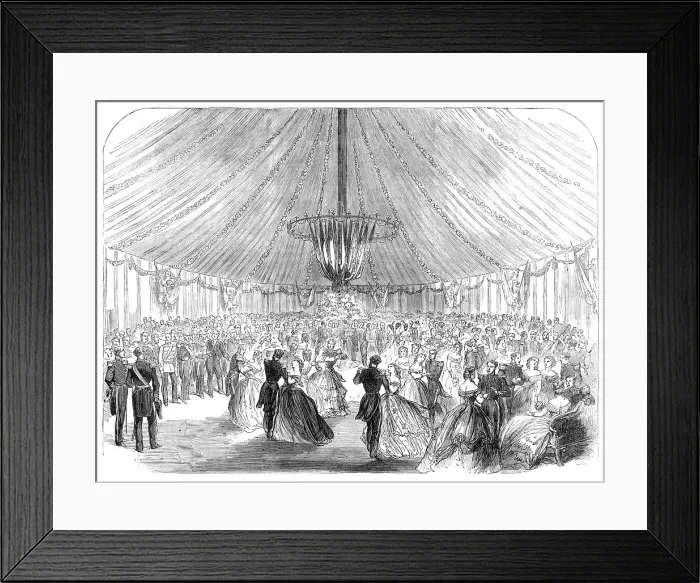 Framed Print : The International Naval Festival at Portsmouth:ball [for] the officers of the French fleet, 1865. Creator: Unknown