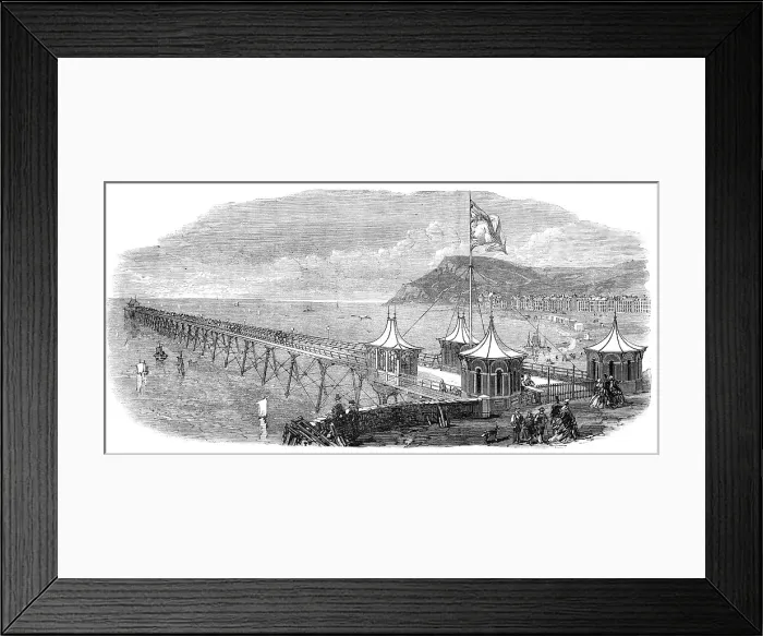 Framed Print : The new pier at Aberystwith, 1865. Creator: Unknown Framed Print : The new pier at Aberystwith, 1865. Creator: Unknown