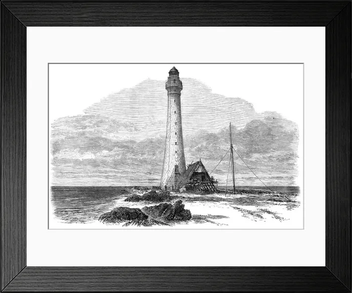 Framed Print : The Alguada Reef Lighthouse, Cape Negrais, on the coast of Pegu, 1865. Creator: Unknown Framed Print : The Alguada Reef Lighthouse, Cape Negrais, on the coast of Pegu, 1865. Creator: Unknown