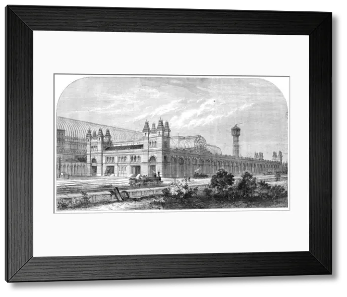 Framed Print : The new High-Level Station at the Crystal Palace, 1865. Creator: T Sulman