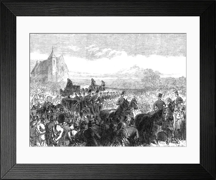 Framed Print : Funeral, on Sunday last, of Sergeant Dransfield...Tower Hamlets Engineer Volunteers, 1865. Creator: C. R Framed Print : Funeral, on Sunday last, of Sergeant Dransfield...Tower Hamlets Engineer Volunteers, 1865. Creator: C. R