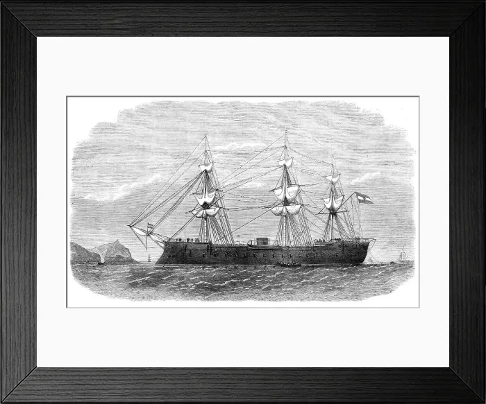Framed Print : The Spanish iron-clad frigate Numancia in the harbour of Callao, 1865. Creator: Unknown Framed Print : The Spanish iron-clad frigate Numancia in the harbour of Callao, 1865. Creator: Unknown