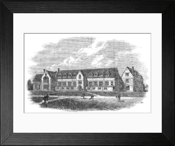 Framed Print : The Surrey County School, Cranley, near Guildford, 1865. Creator: Unknown Framed Print : The Surrey County School, Cranley, near Guildford, 1865. Creator: Unknown