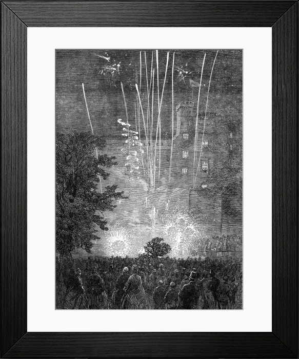 Framed Print : Festivities at Kilkenny Castle on the Coming of Age of the Marquis of Ormonde, 1865. Creator: Unknown Framed Print : Festivities at Kilkenny Castle on the Coming of Age of the Marquis of Ormonde, 1865. Creator: Unknown
