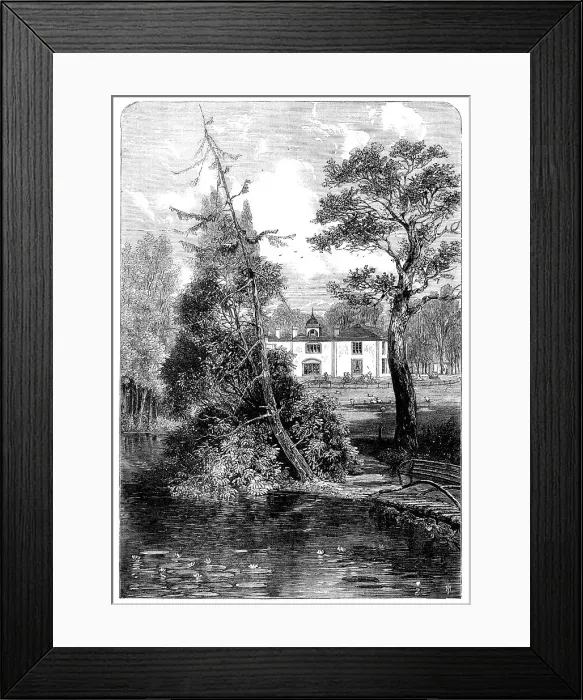 Framed Print : Heathfield House, near Birmingham, the residence of James Watt, 1865. Creator: Unknown Framed Print : Heathfield House, near Birmingham, the residence of James Watt, 1865. Creator: Unknown