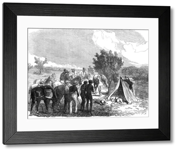 Framed Print : Finding the remains of the lost explorers Harding, Panter, and Goldwyer...North-West Australia, 1865 Creator: Unknown Framed Print : Finding the remains of the lost explorers Harding, Panter, and Goldwyer...North-West Australia, 1865 Creator: Unknown
