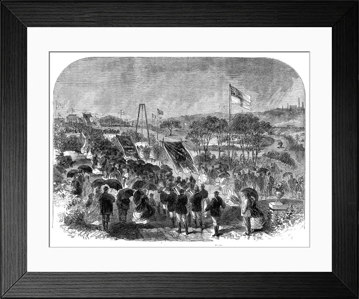 Framed Print : Opening of Alexandra Park at Oldham, 1865. Creator: Unknown