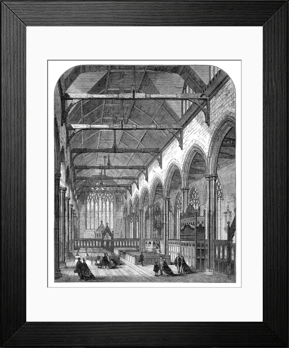 Framed Print : The Dutch Church, Austinfriars, recently restored, 1865. Creator: Unknown