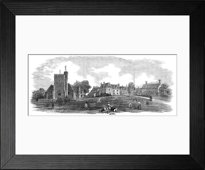 Framed Print : St. Andrew's Church and College, Bradfield, Berkshire, 1865. Creator: Unknown Framed Print : St. Andrew's Church and College, Bradfield, Berkshire, 1865. Creator: Unknown
