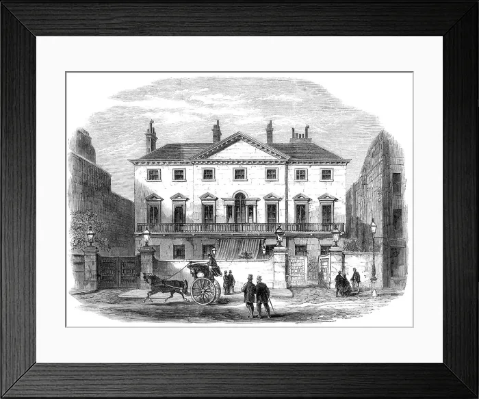 Framed Print : Cambridge House, Piccadilly, the town residence of Lord Palmerston, 1865. Creator: Unknown Framed Print : Cambridge House, Piccadilly, the town residence of Lord Palmerston, 1865. Creator: Unknown