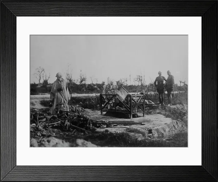 Framed Print : Grave of U.S. aviator Chadwick, Belgium, 29 Oct 1918. Creator: Bain News Service Framed Print : Grave of U.S. aviator Chadwick, Belgium, 29 Oct 1918. Creator: Bain News Service