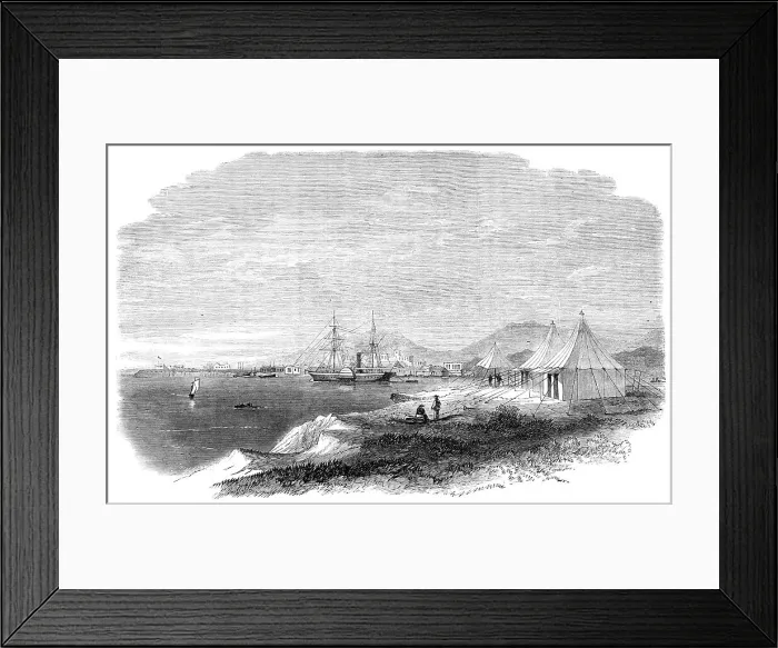 Framed Print : The Isle of Mussowah, in the Red Sea, the head-quarters of the Abyssinian Relief Mission, 1865. Creator: Unknown Framed Print : The Isle of Mussowah, in the Red Sea, the head-quarters of the Abyssinian Relief Mission, 1865. Creator: Unknown