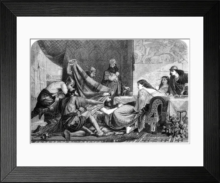 Framed Print : Esther's Banquet, by E. Armitage, from the Liverpool Exhibition of Fine Arts, 1865. Creator: Unknown Framed Print : Esther's Banquet, by E. Armitage, from the Liverpool Exhibition of Fine Arts, 1865. Creator: Unknown
