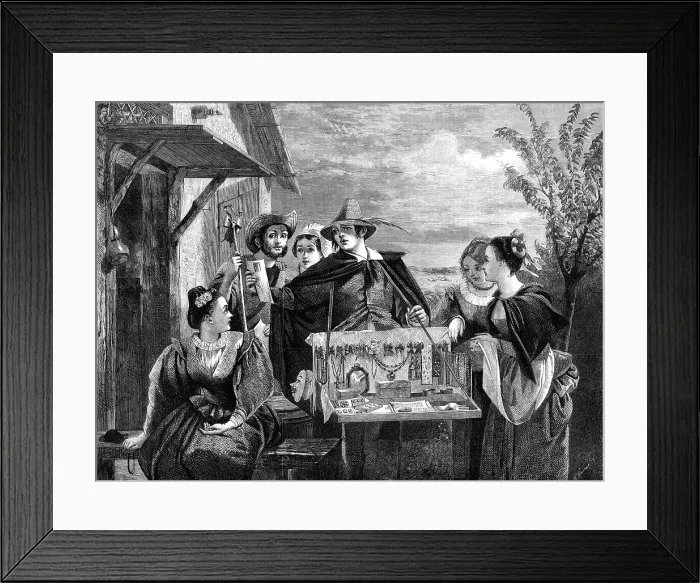 Framed Print : Autolycus, by C.R. Leslie, from the National Collection in the South Kensington Museum, 1865. Creator: W Thomas Framed Print : Autolycus, by C.R. Leslie, from the National Collection in the South Kensington Museum, 1865. Creator: W Thomas