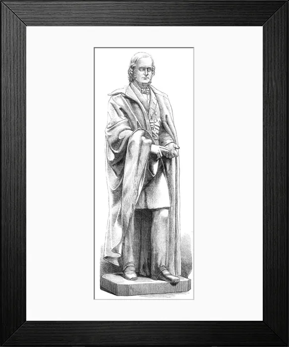 Framed Print : Statue of the late Right Hon. James Wilson, Finance Minister for India, J. Steell...Calcutta, 1865. Creator: Unknown Framed Print : Statue of the late Right Hon. James Wilson, Finance Minister for India, J. Steell...Calcutta, 1865. Creator: Unknown