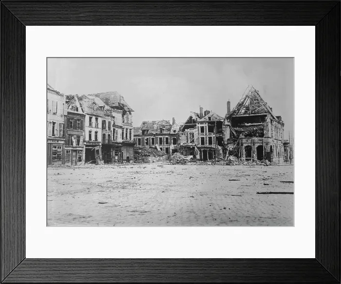 Framed Print : Peronne retaken, 1918, 1918. Creator: Bain News Service Framed Print : Peronne retaken, 1918, 1918. Creator: Bain News Service