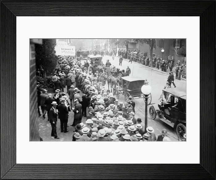 Framed Print : Crowd at convention hall, Baltimore, Maryland, 1912. Creator: Bain News Service Framed Print : Crowd at convention hall, Baltimore, Maryland, 1912. Creator: Bain News Service