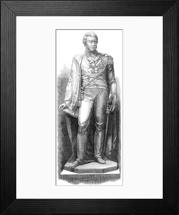 Framed Print : Statue of Sir James M'Grigor...late Director-General, Army Medical Department, by M. Noble... 1865. Creator: Unknown Framed Print : Statue of Sir James M'Grigor...late Director-General, Army Medical Department, by M. Noble... 1865. Creator: Unknown