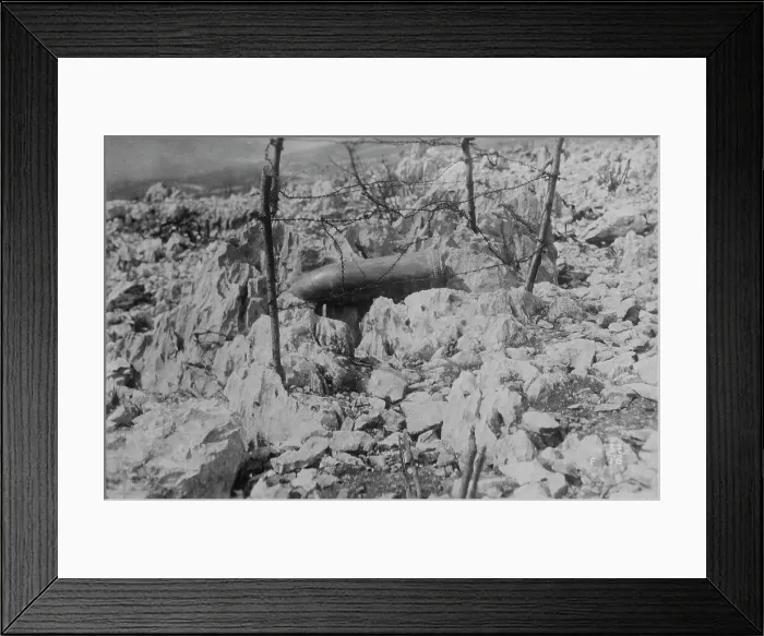 Framed Print : An Austrian dud, 305 shell, 1918. Creator: Bain News Service Framed Print : An Austrian dud, 305 shell, 1918. Creator: Bain News Service
