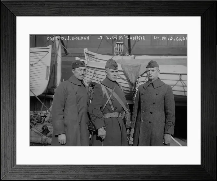 Framed Print : Capt. O.J. Golden, Lt. L.G. McConkie, Lt. M.J. Cross, between c1915 and c1920. Creator: Bain News Service Framed Print : Capt. O.J. Golden, Lt. L.G. McConkie, Lt. M.J. Cross, between c1915 and c1920. Creator: Bain News Service