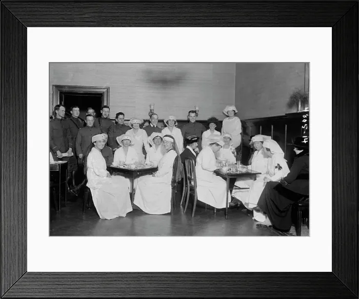 Framed Print : [Red Cross] (Dining), between c1915 and c1920. Creator: Bain News Service