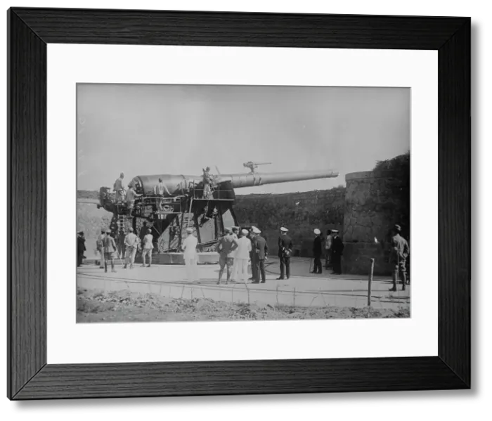 Framed Print : Italian gun on Adriatic, 1918 or 1919. Creator: Bain News Service