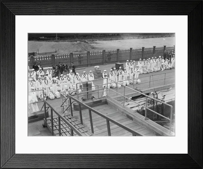 Framed Print : Roll Call - Naval Militia, 1913. Creator: Bain News Service Framed Print : Roll Call - Naval Militia, 1913. Creator: Bain News Service
