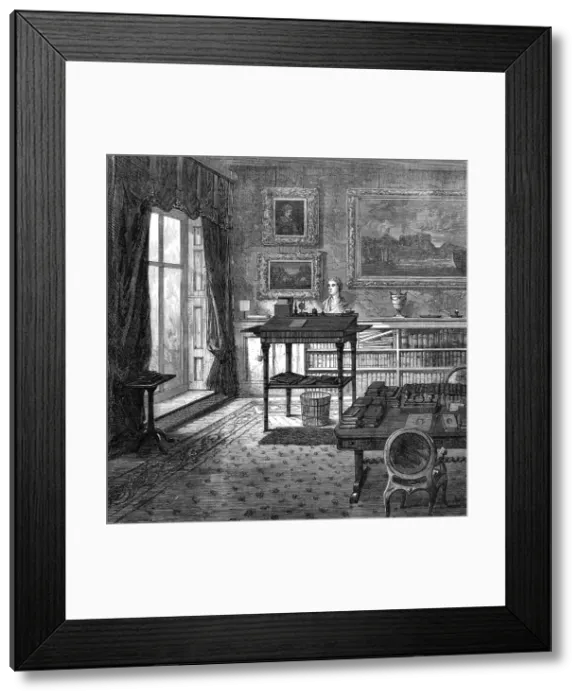 Framed Print : Lord Palmerston's study at Broadlands, 1865. Creator: Unknown Framed Print : Lord Palmerston's study at Broadlands, 1865. Creator: Unknown