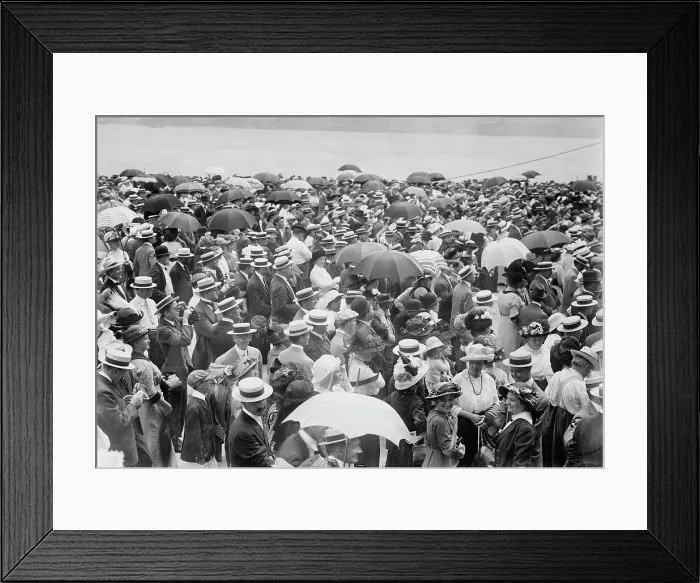 Framed Print : Watching departure - S.S. Imperator, (June 1913?). Creator: Bain News Service Framed Print : Watching departure - S.S. Imperator, (June 1913?). Creator: Bain News Service