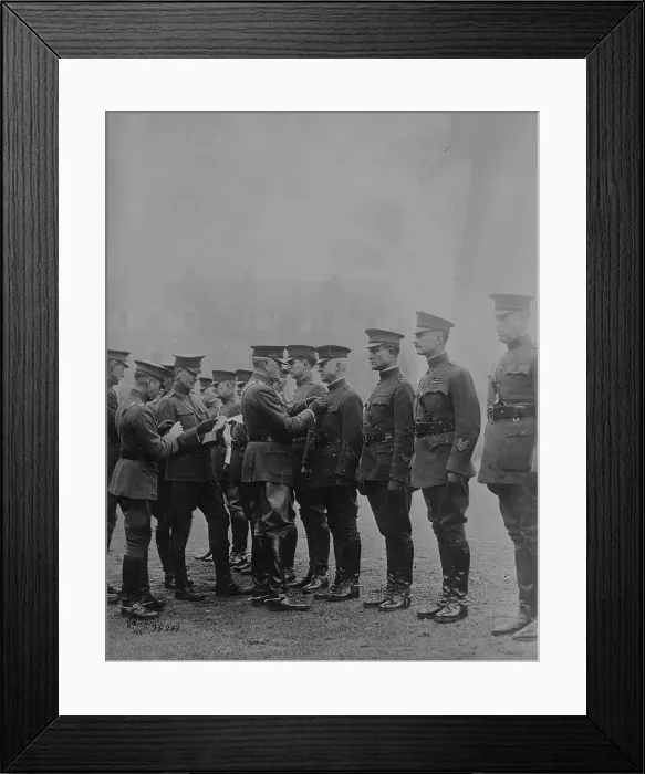 Framed Print : Pershing decorating Americans, Feb 1919. Creator: Bain News Service Framed Print : Pershing decorating Americans, Feb 1919. Creator: Bain News Service