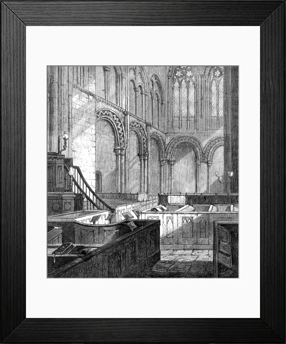 Framed Print : Interior of Romsey Abbey Church, 1865. Creator: Unknown Framed Print : Interior of Romsey Abbey Church, 1865. Creator: Unknown