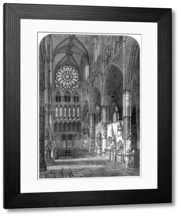 Framed Print : Statesmen's Corner, North Transept, Westminster Abbey, 1865. Creator: Unknown Framed Print : Statesmen's Corner, North Transept, Westminster Abbey, 1865. Creator: Unknown