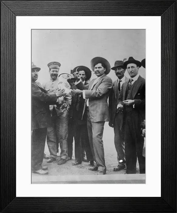 Framed Print : Pancho Villa, Raoul Madero, 1914. Creator: Bain News Service Framed Print : Pancho Villa, Raoul Madero, 1914. Creator: Bain News Service
