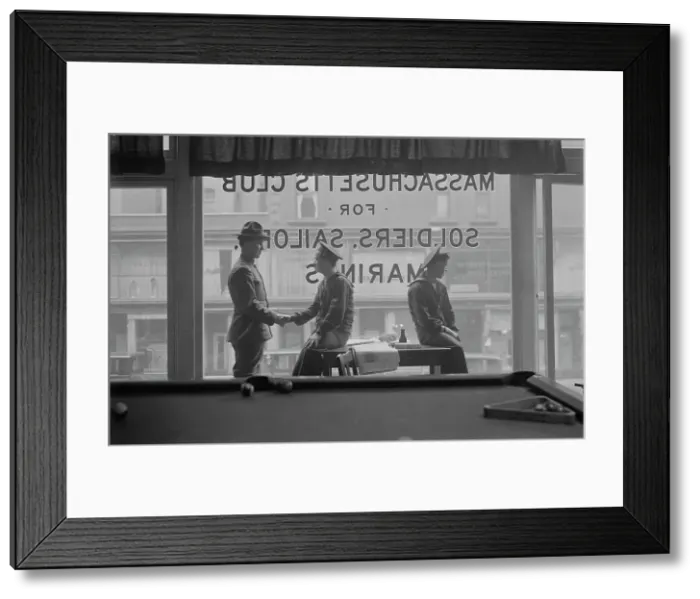 Framed Print : Window of Mass. Hdqrs. between 1917 and c1920. Creator: Bain News Service Framed Print : Window of Mass. Hdqrs. between 1917 and c1920. Creator: Bain News Service