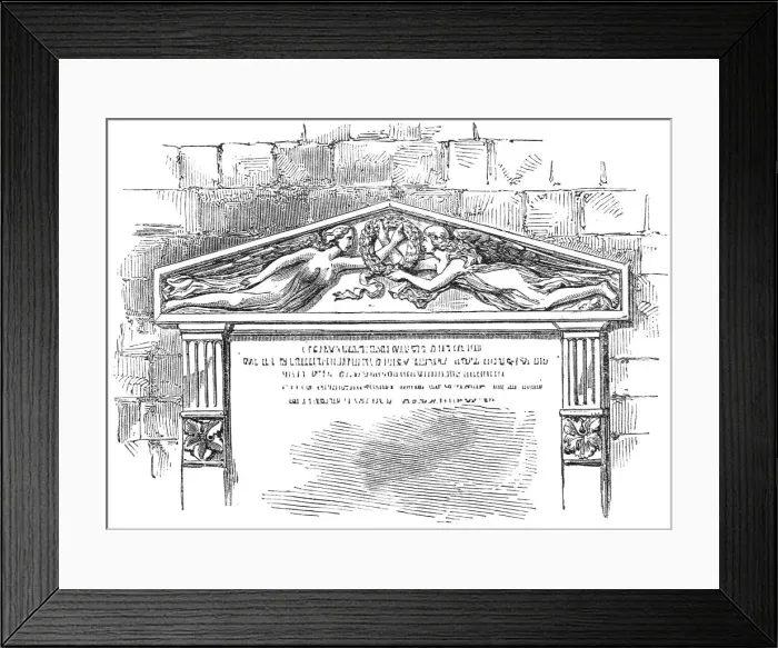 Framed Print : Tablet to the memory of Lord Palmerston's father and mother, in Romsey Abbey Church, 1865. Creator: Unknown Framed Print : Tablet to the memory of Lord Palmerston's father and mother, in Romsey Abbey Church, 1865. Creator: Unknown