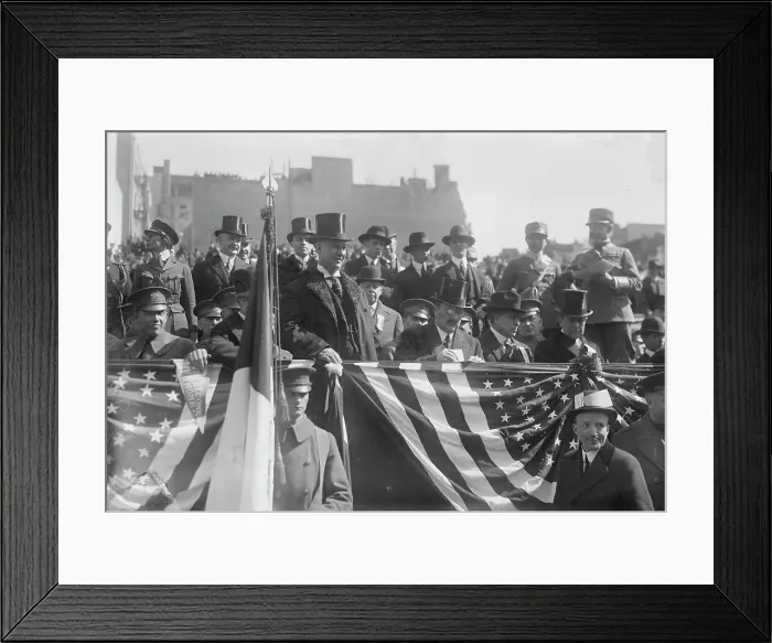 Framed Print : Gov. Smith reviews 27th, Mar 1918. Creator: Bain News Service Framed Print : Gov. Smith reviews 27th, Mar 1918. Creator: Bain News Service