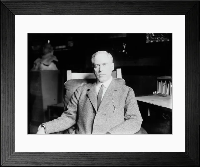 Framed Print : Prof. Jeremiah W. Jenks seated in study, 1912. Creator: Bain News Service Framed Print : Prof. Jeremiah W. Jenks seated in study, 1912. Creator: Bain News Service