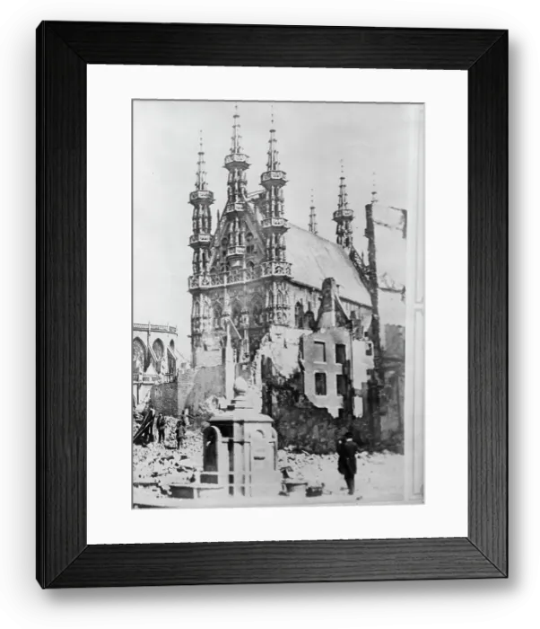 Framed Print : Town Hall, Louvain, between c1914 and c1915. Creator: Bain News Service Framed Print : Town Hall, Louvain, between c1914 and c1915. Creator: Bain News Service