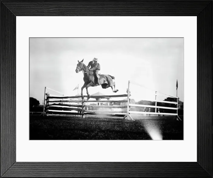 Framed Print : Monmouth Horse Show [jumping], between c1910 and c1915. Creator: Bain News Service