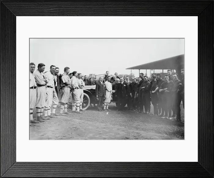 Framed Print : Presenting Collins with car at World Series, Philadelphia, 1914 Creator: Bain News Service Framed Print : Presenting Collins with car at World Series, Philadelphia, 1914 Creator: Bain News Service