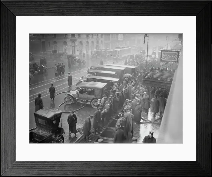Framed Print : Subway fire, 1 / 6 / 15, 1915. Creator: Bain News Service Framed Print : Subway fire, 1 / 6 / 15, 1915. Creator: Bain News Service