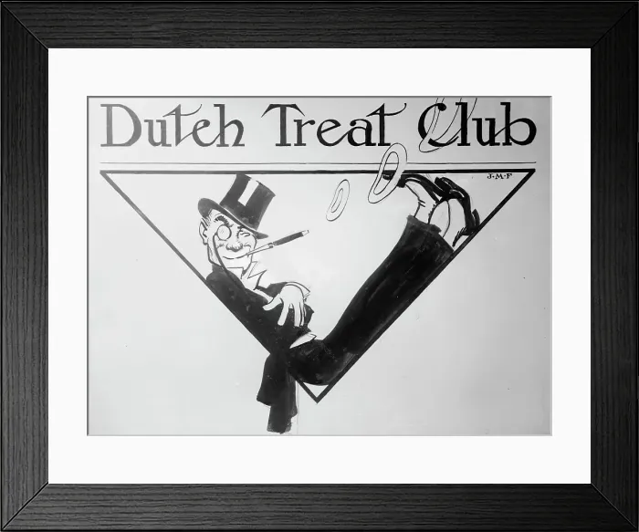 Framed Print : Dutch Treat Club - [cover drawing?], between c1910 and c1915. Creators: Bain News Service, James Montgomery Flagg