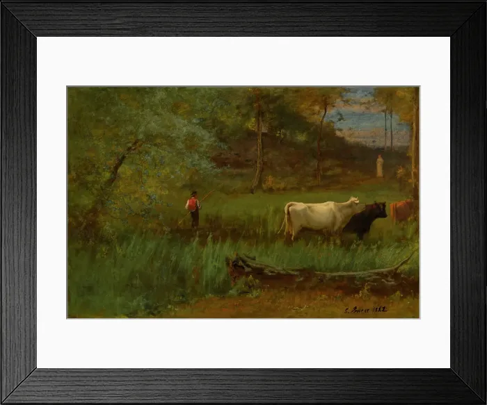 Framed Print : A Pastoral, c1882-85. Creator: George Inness Framed Print : A Pastoral, c1882-85. Creator: George Inness