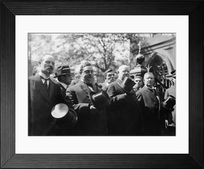 Framed Print : The McManus, Otto Rosalsky, Tom Foley, C.F. Murphy, Tim Sullivan funeral, 1913. Creator: Bain News Service Framed Print : The McManus, Otto Rosalsky, Tom Foley, C.F. Murphy, Tim Sullivan funeral, 1913. Creator: Bain News Service