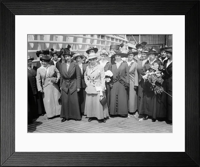 Framed Print : Nurses on American liner the St. Louis, 4 / 17 / 15, 1915. Creator: Bain News Service Framed Print : Nurses on American liner the St. Louis, 4 / 17 / 15, 1915. Creator: Bain News Service