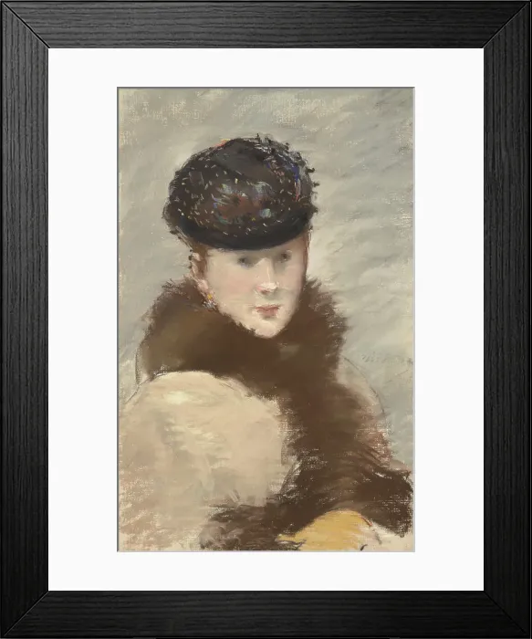 Framed Print : Méry Laurent Wearing A Small Toque, 1882. Creator: Edouard Manet Framed Print : Méry Laurent Wearing A Small Toque, 1882. Creator: Edouard Manet